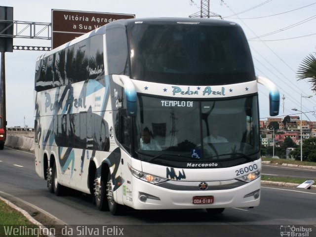 Pedra Azul Turismo 26000 na cidade de Vitória, Espírito Santo, Brasil, por Wellington  da Silva Felix. ID da foto: 5633630.