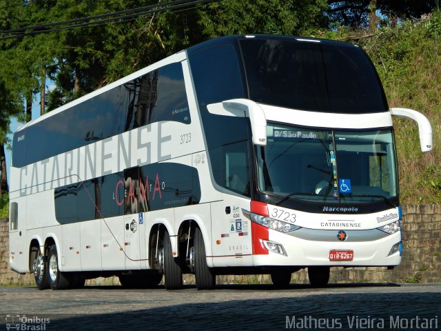 Auto Viação Catarinense 3723 na cidade de Joinville, Santa Catarina, Brasil, por Matheus Vieira Mortari. ID da foto: 5636748.