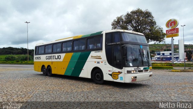 Empresa Gontijo de Transportes 11305 na cidade de João Monlevade, Minas Gerais, Brasil, por Nestor dos Santos Roza. ID da foto: 5636049.