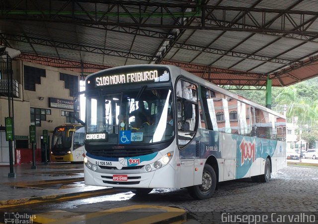 Auto Viação 1001 RJ 108.565 na cidade de Nova Friburgo, Rio de Janeiro, Brasil, por Giuseppe Carvalho. ID da foto: 5640343.