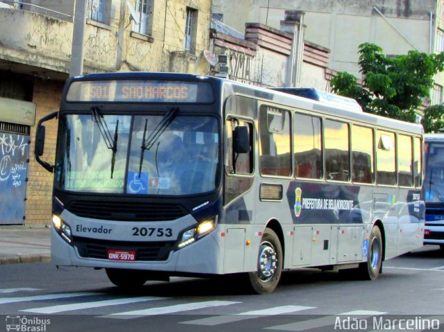 SM Transportes 20753 na cidade de Belo Horizonte, Minas Gerais, Brasil, por Adão Raimundo Marcelino. Número da foto: #5640548.