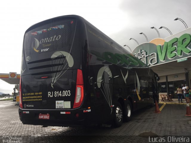 Donato Transportes e Turismo RJ 814.003 na cidade de Itaguaí, Rio de Janeiro, Brasil, por Lucas Oliveira. ID da foto: 5642154.