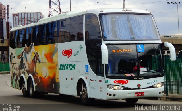 Eucatur - Empresa União Cascavel de Transportes e Turismo 4431 na cidade de São Paulo, São Paulo, Brasil, por Roberto Teixeira. ID da foto: 5642955.