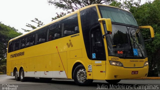 Viação Itapemirim 49039 na cidade de São Paulo, São Paulo, Brasil, por Julio Medeiros. ID da foto: 5642608.