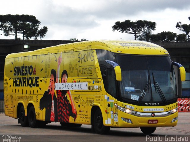 Viação Garcia 0188 na cidade de Curitiba, Paraná, Brasil, por Paulo Gustavo. ID da foto: 5643288.