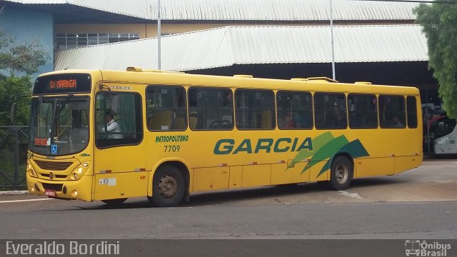 Viação Garcia 7709 na cidade de Maringá, Paraná, Brasil, por Everaldo Bordini. Número da foto: #5643075.