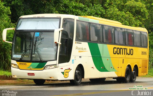 Empresa Gontijo de Transportes 11995 na cidade de Paraíba do Sul, Rio de Janeiro, Brasil, por Clovis Junior. ID da foto: 5642579.