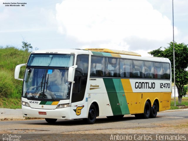 Empresa Gontijo de Transportes 12470 na cidade de João Monlevade, Minas Gerais, Brasil, por Antonio Carlos Fernandes. ID da foto: 5641555.