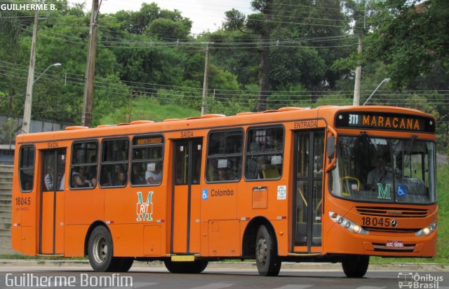 Viação Santo Ângelo 18045 na cidade de Curitiba, Paraná, Brasil, por Guilherme Bomfim. Número da foto: #5644635.