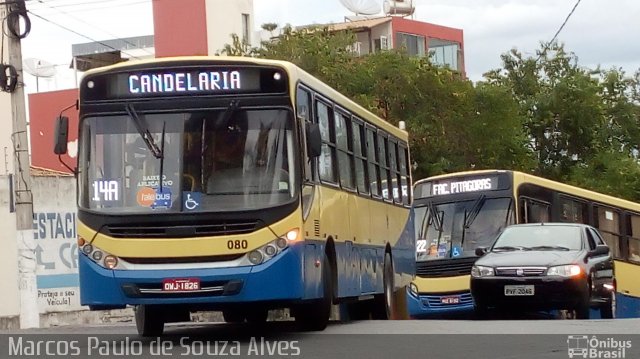 Trancid - Transporte Cidade de Divinópolis 080 na cidade de Divinópolis, Minas Gerais, Brasil, por Marcos Paulo de Souza Alves. Número da foto: #5644636.