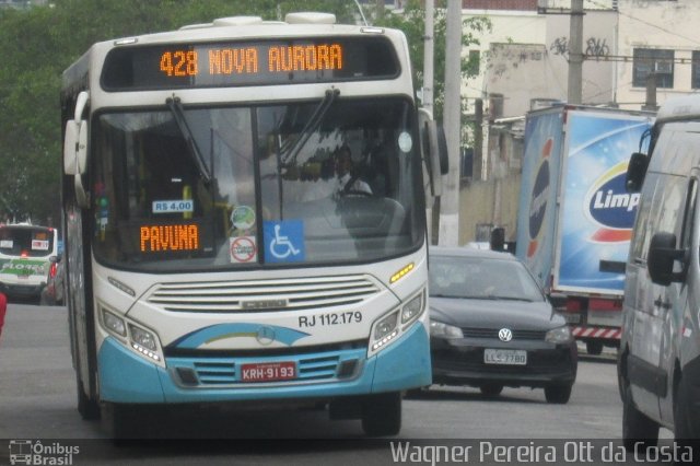 Auto Viação Vera Cruz - Belford Roxo RJ 112.179 na cidade de São João de Meriti, Rio de Janeiro, Brasil, por Wagner  Pereira da Costa. ID da foto: 5644615.