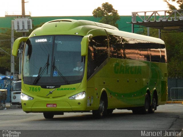 Viação Garcia 7869 na cidade de São Paulo, São Paulo, Brasil, por Manoel Junior. ID da foto: 5644011.