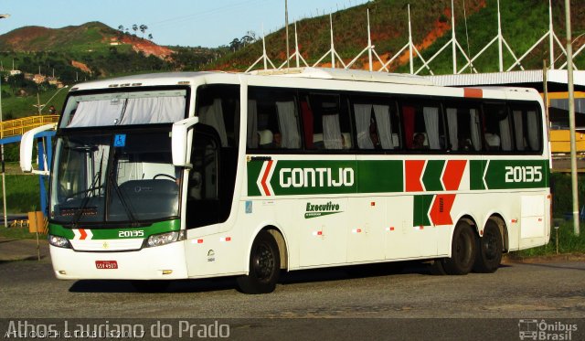 Empresa Gontijo de Transportes 20135 na cidade de João Monlevade, Minas Gerais, Brasil, por Athos Lauriano do Prado. ID da foto: 5644644.