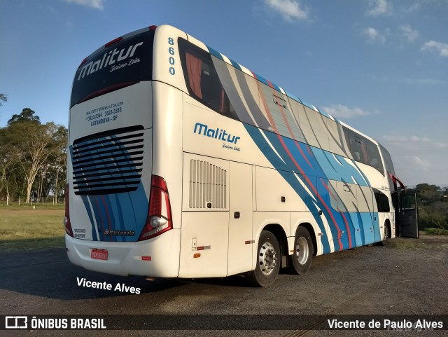 Malitur Turismo 8600 na cidade de Cachoeira Paulista, São Paulo, Brasil, por Vicente de Paulo Alves. Número da foto: #6193484.