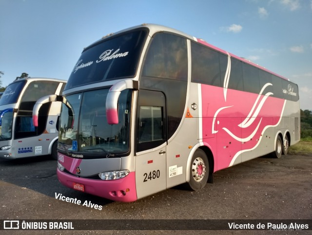 Expresso Paloma 2480 na cidade de Cachoeira Paulista, São Paulo, Brasil, por Vicente de Paulo Alves. Número da foto: #6194761.