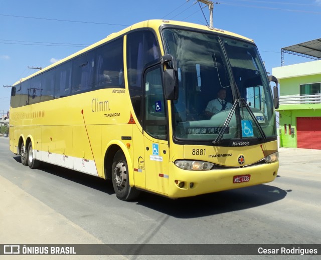 Viação Itapemirim 8881 na cidade de Surubim, Pernambuco, Brasil, por Cesar Rodrigues. ID da foto: 6193051.