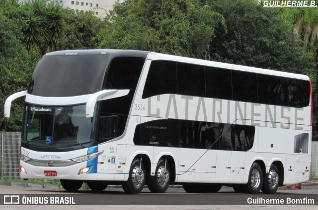 Auto Viação Catarinense 3536 na cidade de Curitiba, Paraná, Brasil, por Guilherme Bomfim. ID da foto: 6193854.