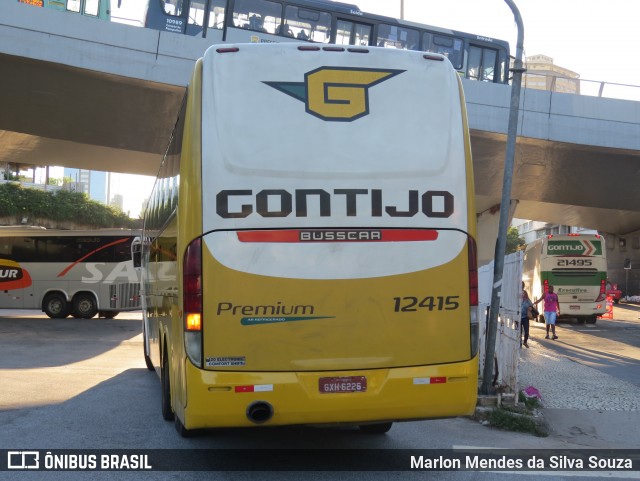 Empresa Gontijo de Transportes 12415 na cidade de Belo Horizonte, Minas Gerais, Brasil, por Marlon Mendes da Silva Souza. ID da foto: 6193424.