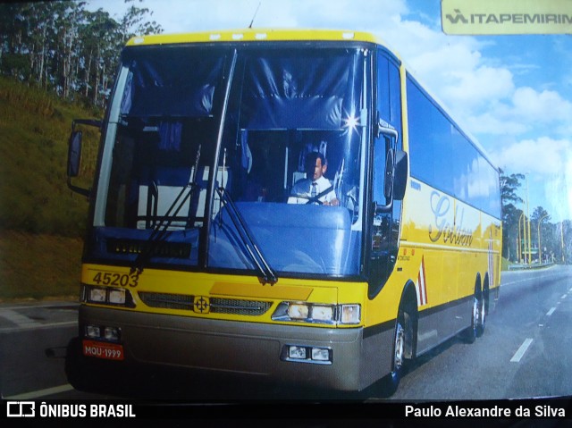 Viação Itapemirim 45203 na cidade de Sericita, Minas Gerais, Brasil, por Paulo Alexandre da Silva. Número da foto: #6211946.