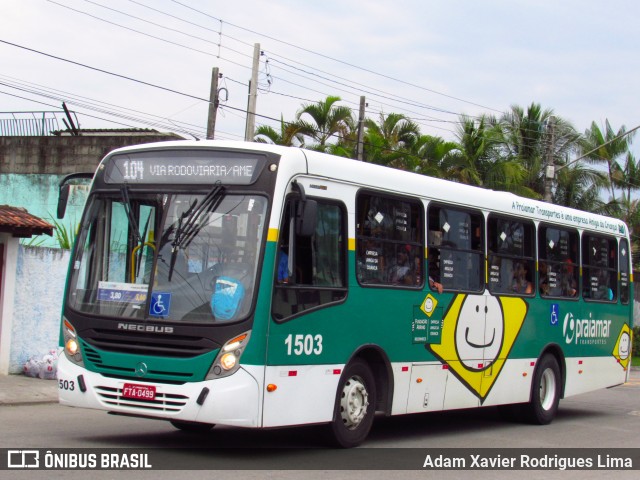 Praiamar Transportes 1503 na cidade de Caraguatatuba, São Paulo, Brasil, por Adam Xavier Rodrigues Lima. ID da foto: 6213555.