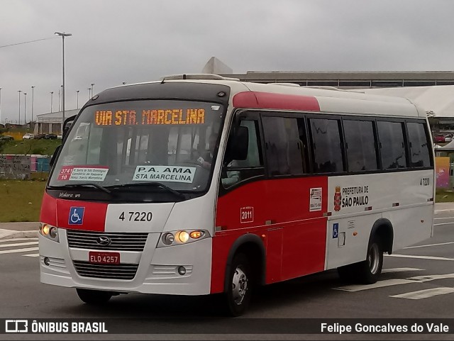 Pêssego Transportes 4 7220 na cidade de São Paulo, São Paulo, Brasil, por Felipe Goncalves do Vale. ID da foto: 6214823.