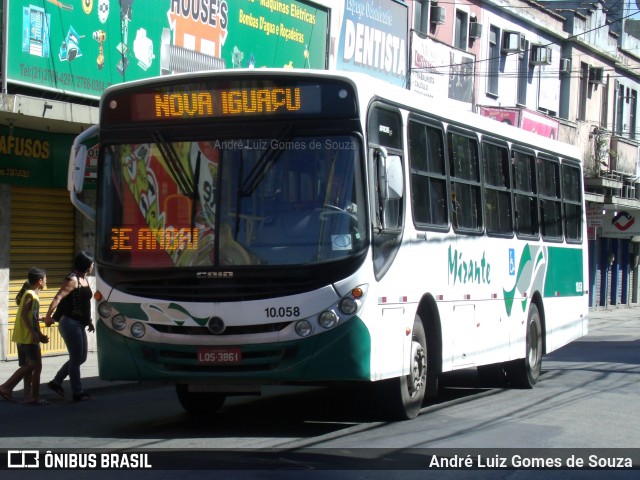 Viação Mirante 10.058 na cidade de Nova Iguaçu, Rio de Janeiro, Brasil, por André Luiz Gomes de Souza. Número da foto: #6214171.
