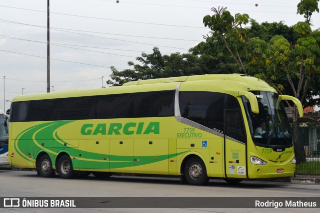 Viação Garcia 7759 na cidade de São Paulo, São Paulo, Brasil, por Rodrigo Matheus. Número da foto: #6214841.
