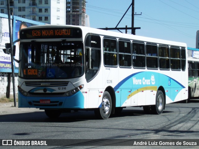 Auto Viação Vera Cruz - Belford Roxo 12.316 na cidade de Nova Iguaçu, Rio de Janeiro, Brasil, por André Luiz Gomes de Souza. Número da foto: #6216633.