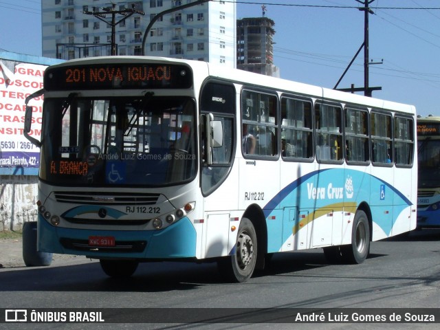 Auto Viação Vera Cruz - Belford Roxo RJ 112.212 na cidade de Nova Iguaçu, Rio de Janeiro, Brasil, por André Luiz Gomes de Souza. Número da foto: #6216630.