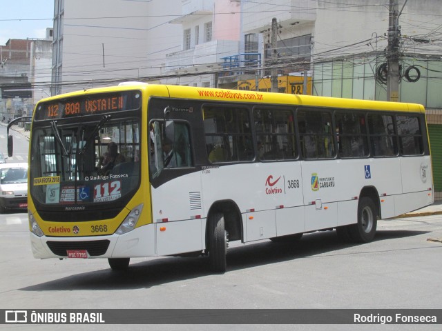 Coletivo Transportes 3668 na cidade de Caruaru, Pernambuco, Brasil, por Rodrigo Fonseca. Número da foto: #6216449.