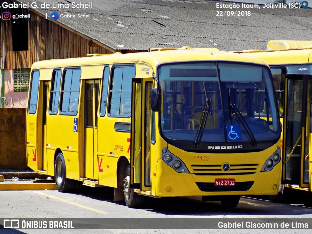 Gidion Transporte e Turismo 11119 na cidade de Joinville, Santa Catarina, Brasil, por Gabriel Giacomin de Lima. ID da foto: 6216726.