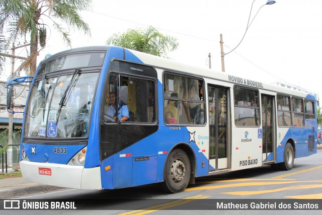 Onicamp Transporte Coletivo 4833 na cidade de Campinas, São Paulo, Brasil, por Matheus Gabriel dos Santos. Número da foto: #6218547.