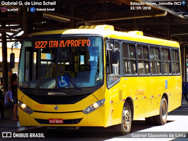 Gidion Transporte e Turismo 11602 na cidade de Joinville, Santa Catarina, Brasil, por Gabriel Giacomin de Lima. ID da foto: 6217738.