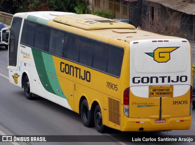 Empresa Gontijo de Transportes 11905 na cidade de Belo Horizonte, Minas Gerais, Brasil, por Luís Carlos Santinne Araújo. ID da foto: 6217511.