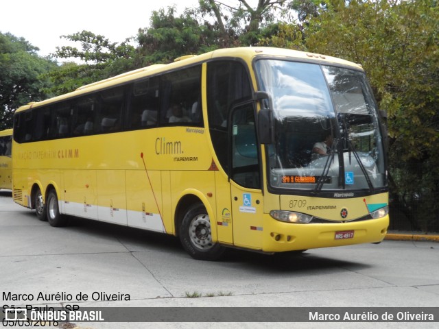 Viação Itapemirim 8709 na cidade de São Paulo, São Paulo, Brasil, por Marco Aurélio de Oliveira. ID da foto: 6219420.