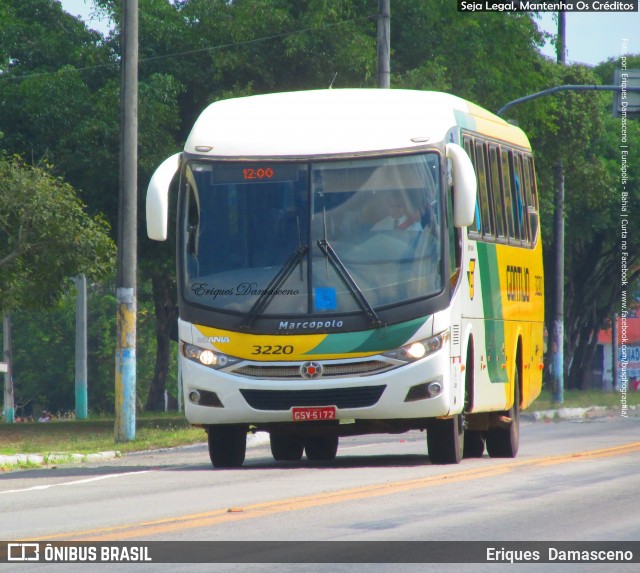 Empresa Gontijo de Transportes 3220 na cidade de Eunápolis, Bahia, Brasil, por Eriques  Damasceno. ID da foto: 6219971.