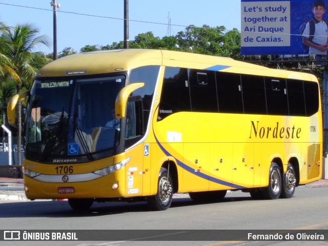 Viação Nordeste 1706 na cidade de Fortaleza, Ceará, Brasil, por Fernando de Oliveira. Número da foto: #6218768.