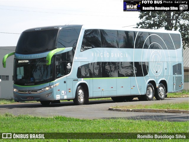 Viação Garcia 8631 na cidade de Rolândia, Paraná, Brasil, por Romílio Busólogo Silva . Número da foto: #6220162.