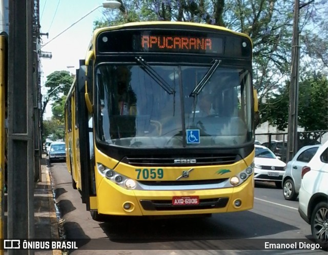 Viação Garcia 7059 na cidade de Apucarana, Paraná, Brasil, por Emanoel Diego.. ID da foto: 6220558.