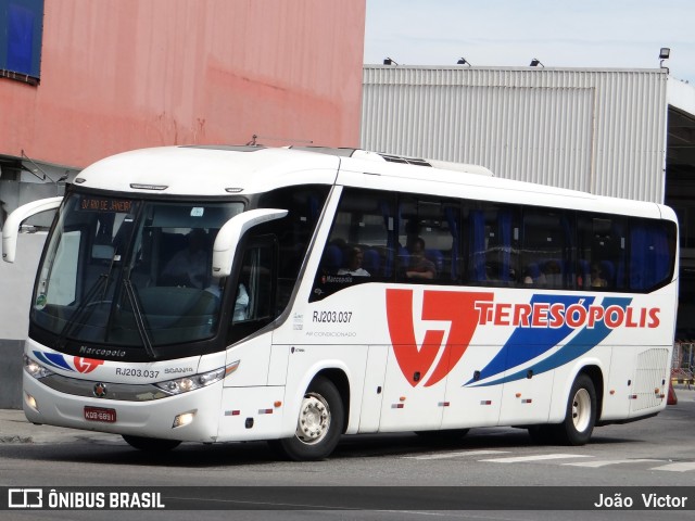 Viação Teresópolis RJ 203.037 na cidade de Rio de Janeiro, Rio de Janeiro, Brasil, por João Victor. Número da foto: #6222423.