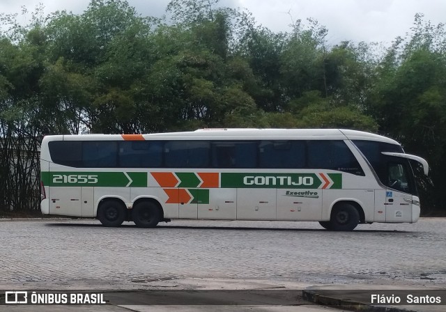 Empresa Gontijo de Transportes 21655 na cidade de Cruz das Almas, Bahia, Brasil, por Flávio  Santos. Número da foto: #6223102.