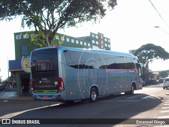 Viação Garcia 8483 na cidade de Apucarana, Paraná, Brasil, por Emanoel Diego.. Número da foto: #6223548.