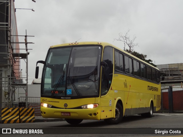 Viação Itapemirim 8543 na cidade de Rio de Janeiro, Rio de Janeiro, Brasil, por Sérgio Costa. ID da foto: 6224920.