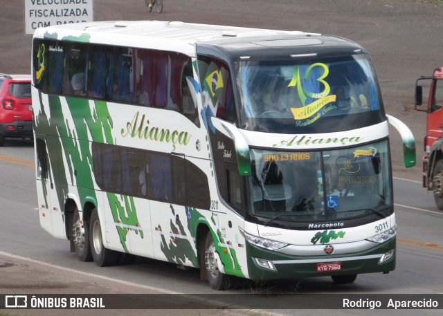 Aliança Turismo 3011 na cidade de Conselheiro Lafaiete, Minas Gerais, Brasil, por Rodrigo  Aparecido. ID da foto: 6224783.