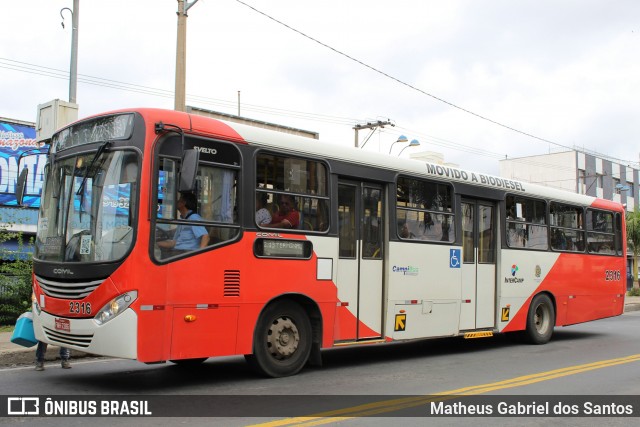 Expresso CampiBus 2316 na cidade de Campinas, São Paulo, Brasil, por Matheus Gabriel dos Santos. ID da foto: 6225202.