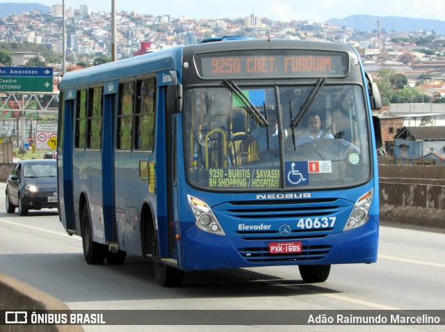 Via BH Coletivos 40637 na cidade de Belo Horizonte, Minas Gerais, Brasil, por Adão Raimundo Marcelino. ID da foto: 6227091.