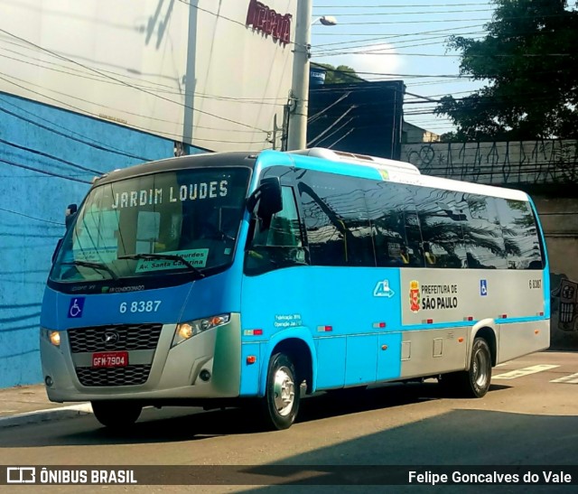 Cooper Líder > A2 Transportes 6 8387 na cidade de São Paulo, São Paulo, Brasil, por Felipe Goncalves do Vale. ID da foto: 6226831.