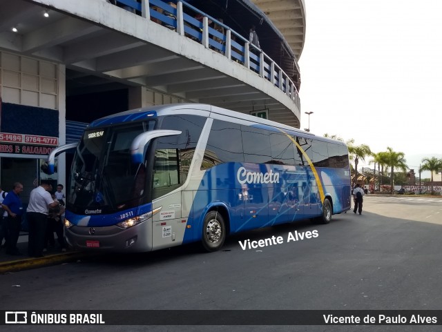 Viação Cometa 18511 na cidade de Aparecida, São Paulo, Brasil, por Vicente de Paulo Alves. Número da foto: #6228524.