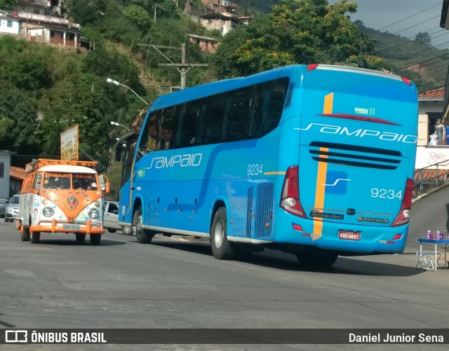 Viação Sampaio 9234 na cidade de Ouro Preto, Minas Gerais, Brasil, por Daniel Junior Sena. ID da foto: 6227555.