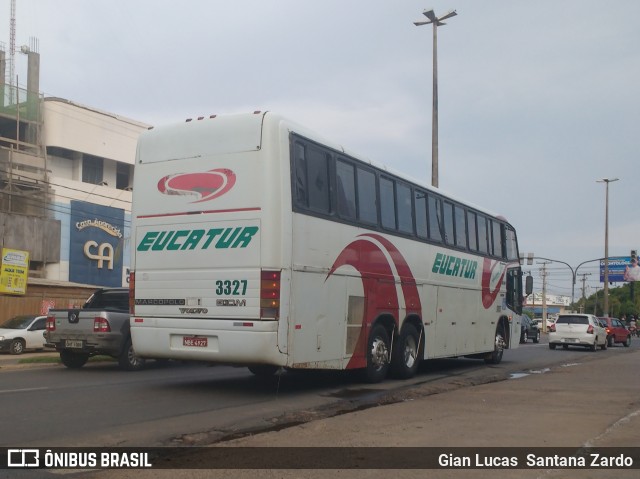 Eucatur - Empresa União Cascavel de Transportes e Turismo 3327 na cidade de Ji-Paraná, Rondônia, Brasil, por Gian Lucas  Santana Zardo. Número da foto: #6228793.